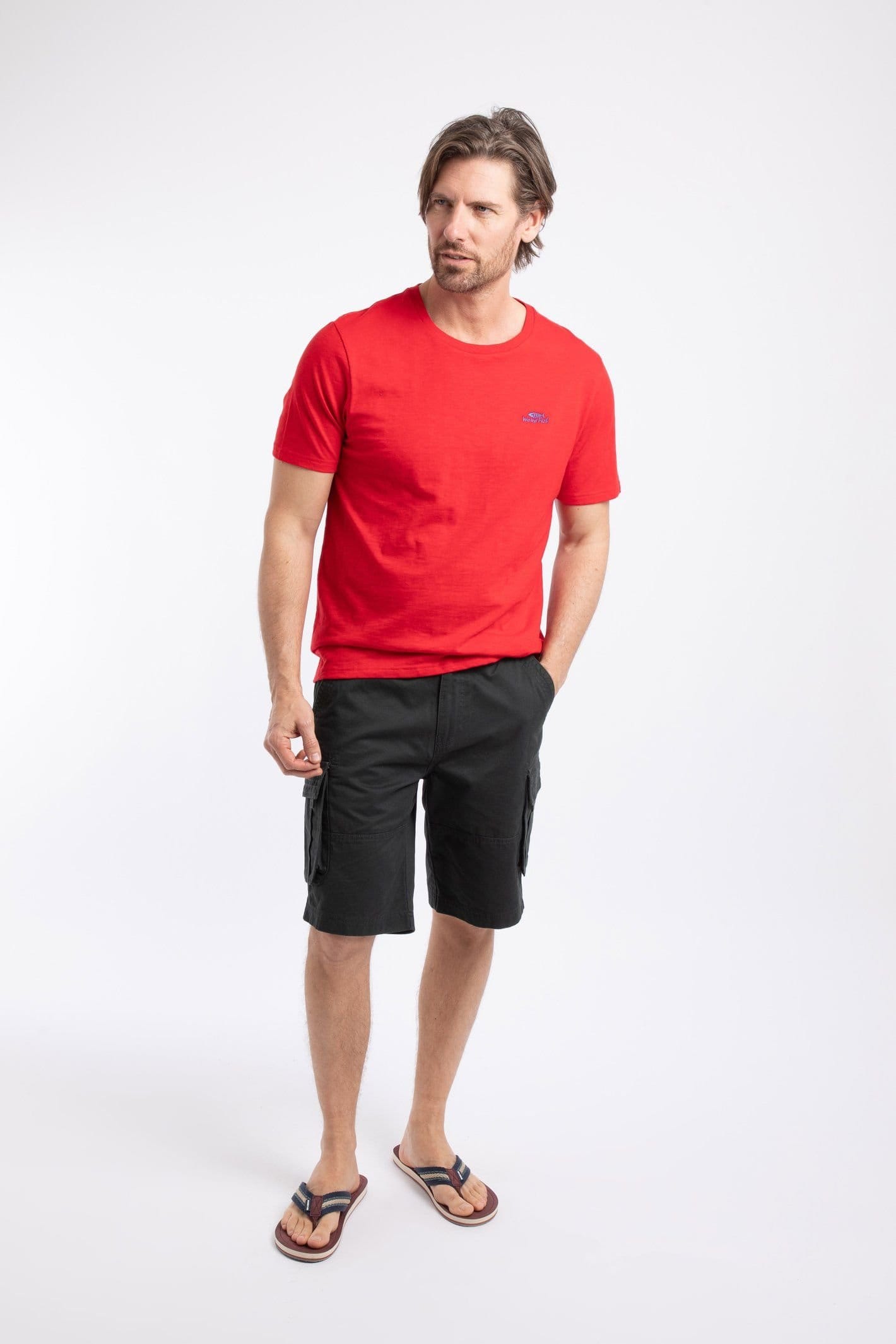 Weird Fish Weird Fish Men's Rigney Cargo Shorts in Jet Black - 4