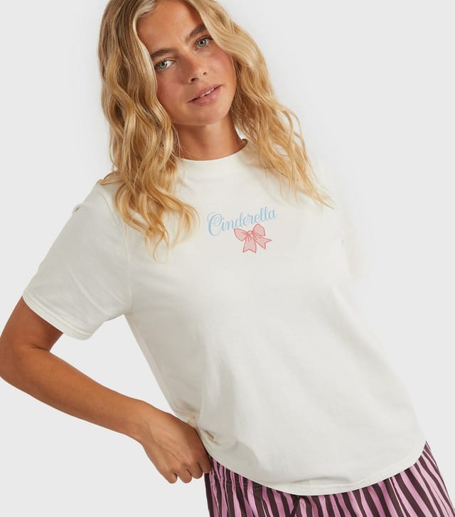 Custard Women's Clothing White Cinderella Print T-Shirt Custard New Look - 2