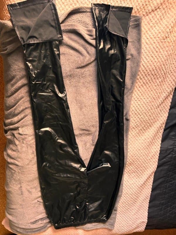 Bershka Split leather leggings