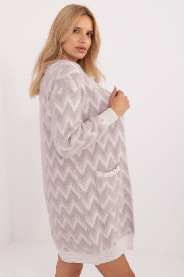 Love Lace Love Lace Women's Casual Knit Cardigan with Slip Pockets in Violet - 2