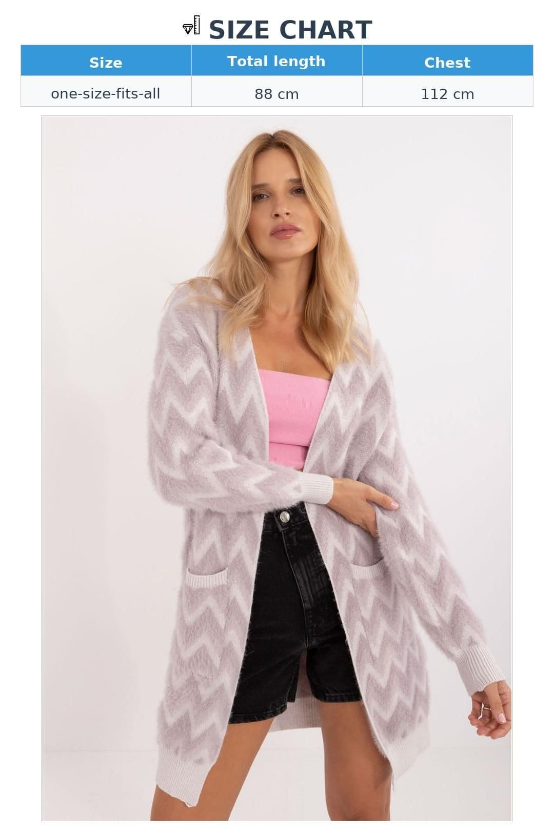 Love Lace Love Lace Women's Casual Knit Cardigan with Slip Pockets in Violet - 4