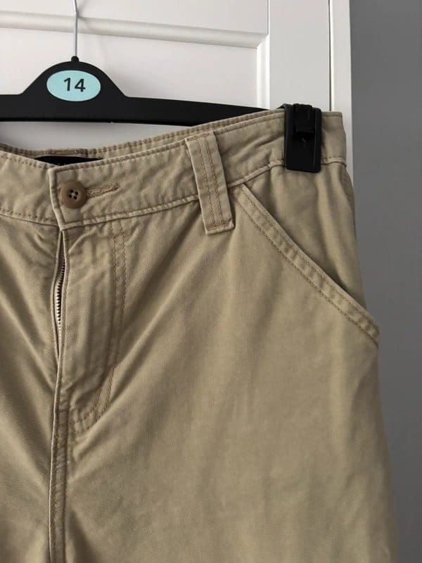 ASOS Design Khaki Cotton Twill Cargo Pants