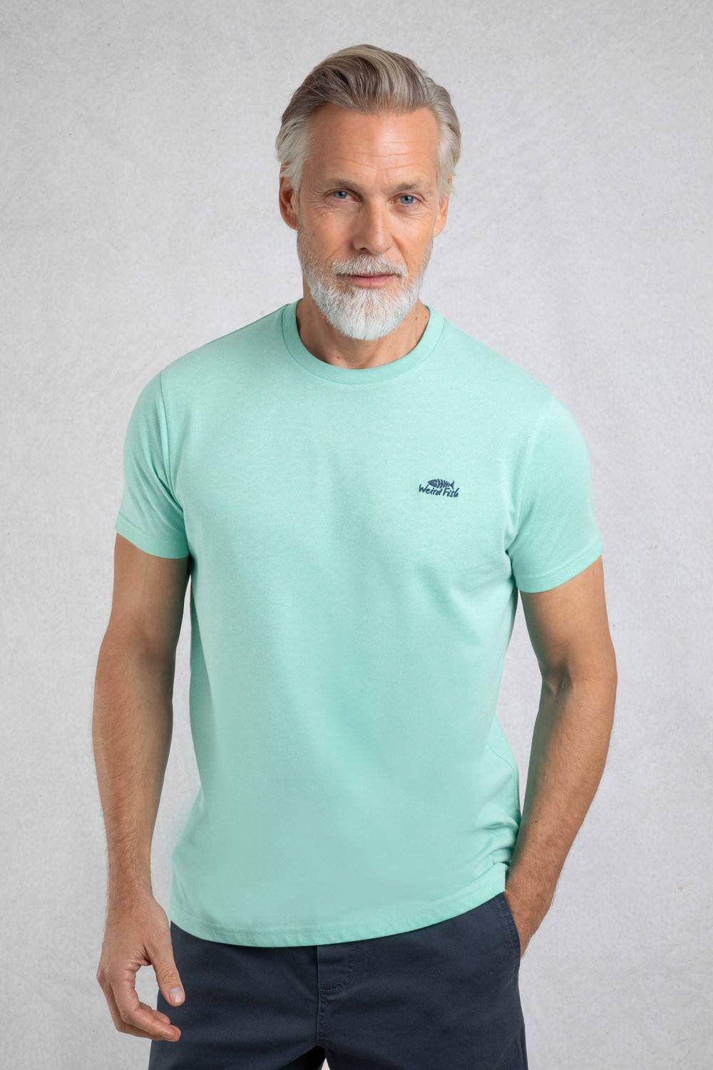 Weird Fish Weird Fish Men's Fished Branded T-Shirt in Aqua - 3