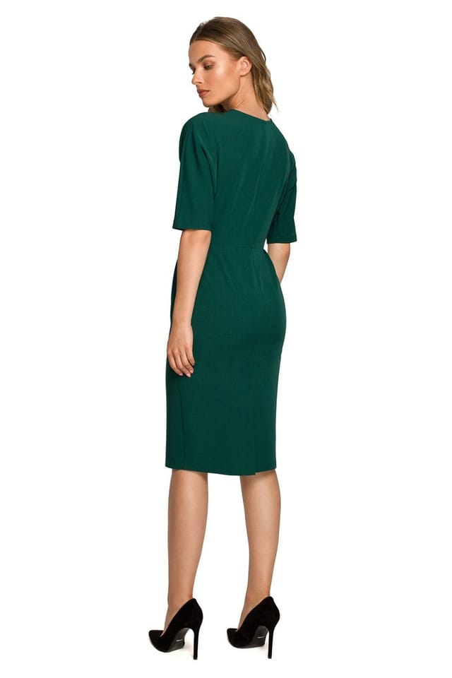 Love Lace Love Lace Women's Envelope Top Batwing Sleeve Pencil Dress Style 171198 in Green - 2