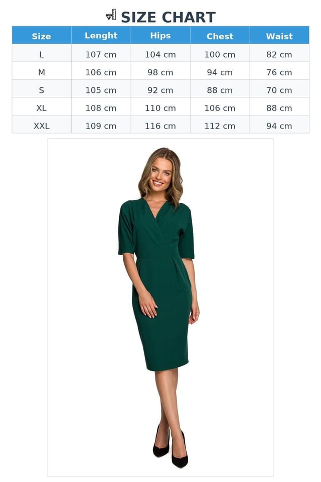 Love Lace Love Lace Women's Envelope Top Batwing Sleeve Pencil Dress Style 171198 in Green - 3