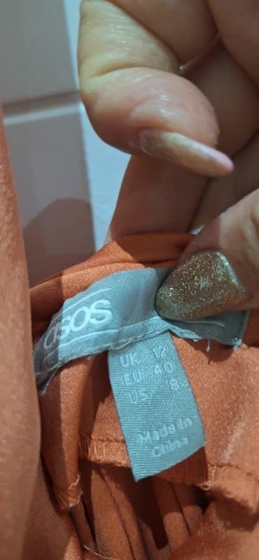 ASOS Asos Luxe Satin Coral Dress size 12