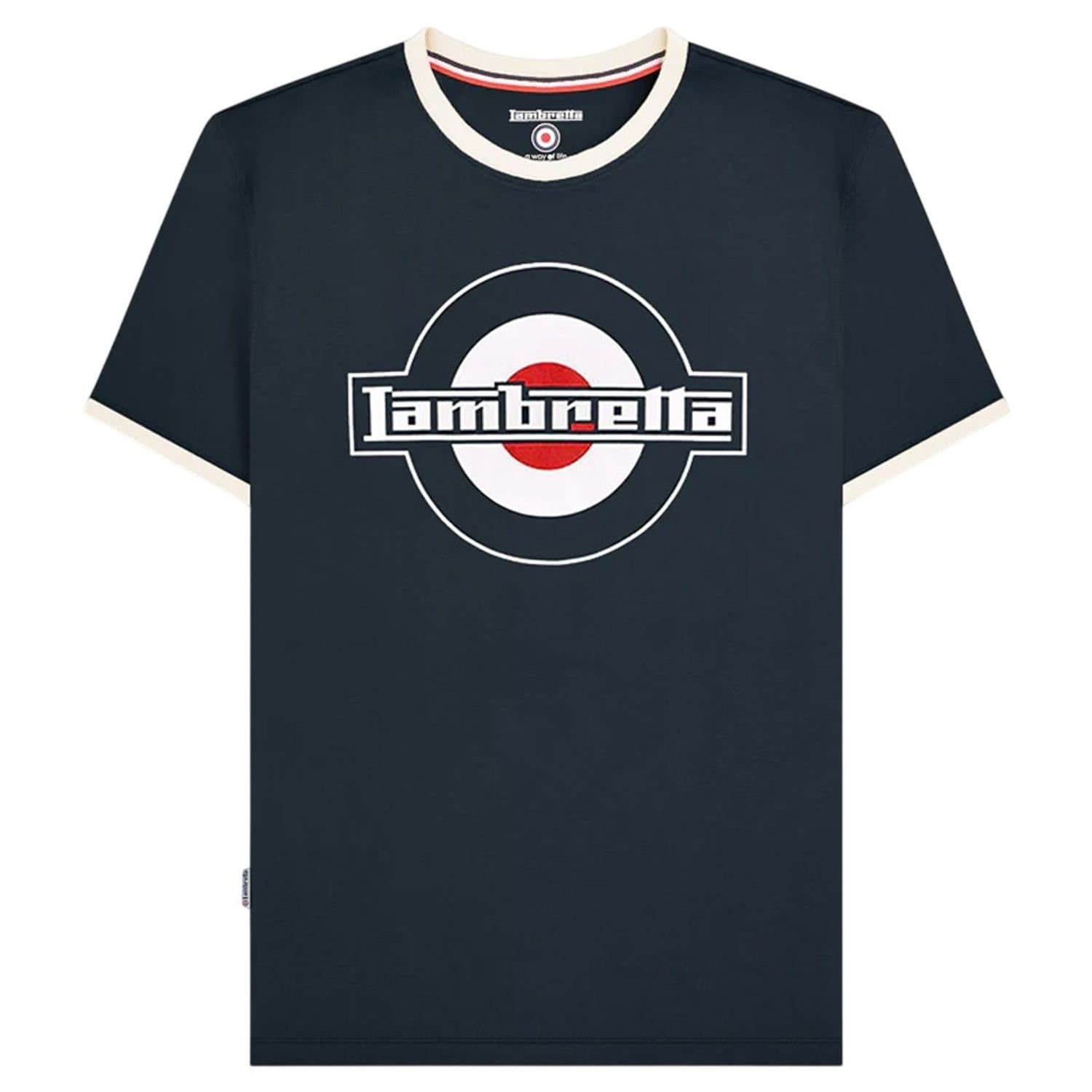 Lambretta Lambretta Men's SS25 Ringer Logo T-Shirt in Dark Navy