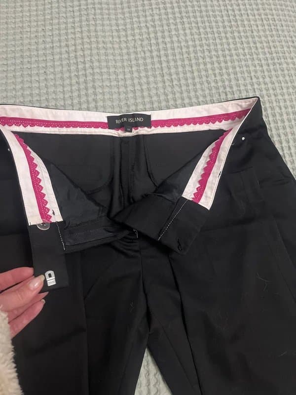 River Island River island black tailored leg trousers