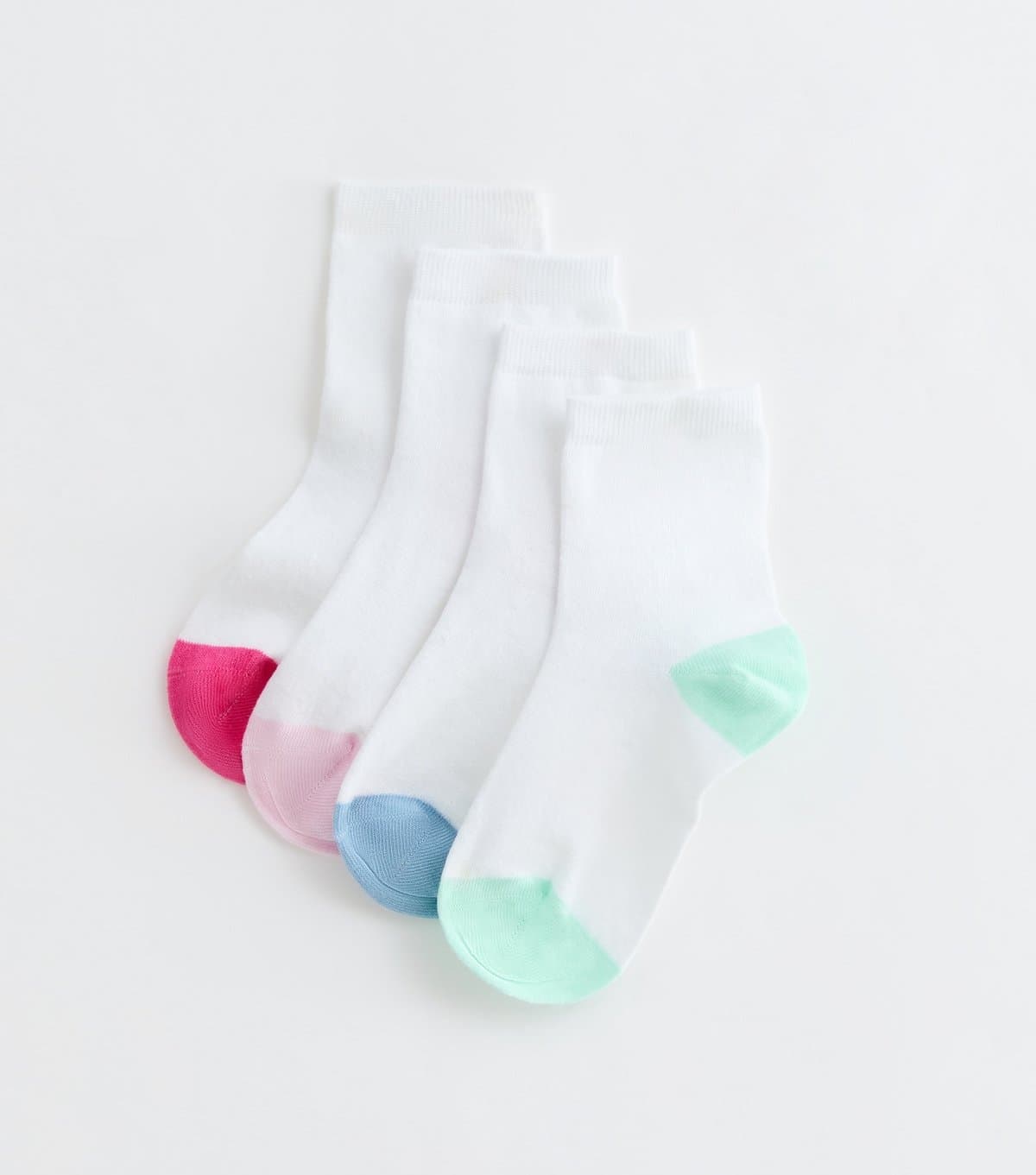 New Look New Look 4 Pack White Heel and Toe Socks