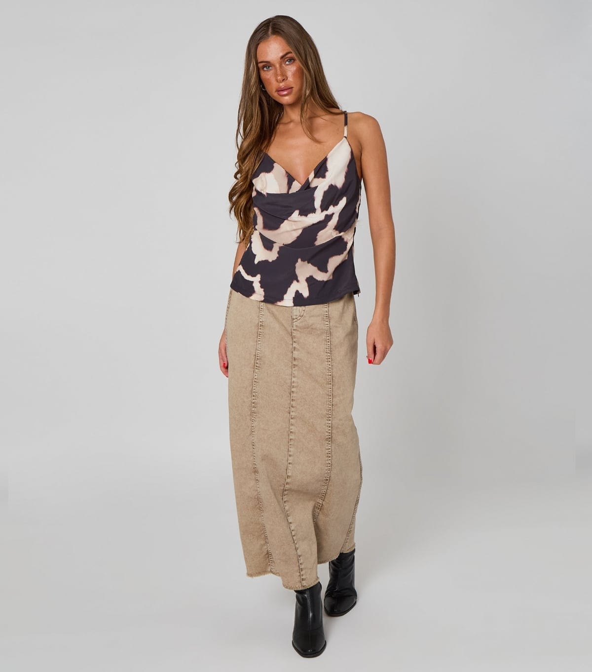 Urban Bliss Women's Black Tortoise Cowl Neck Cami Top Urban Bliss New Look - 4