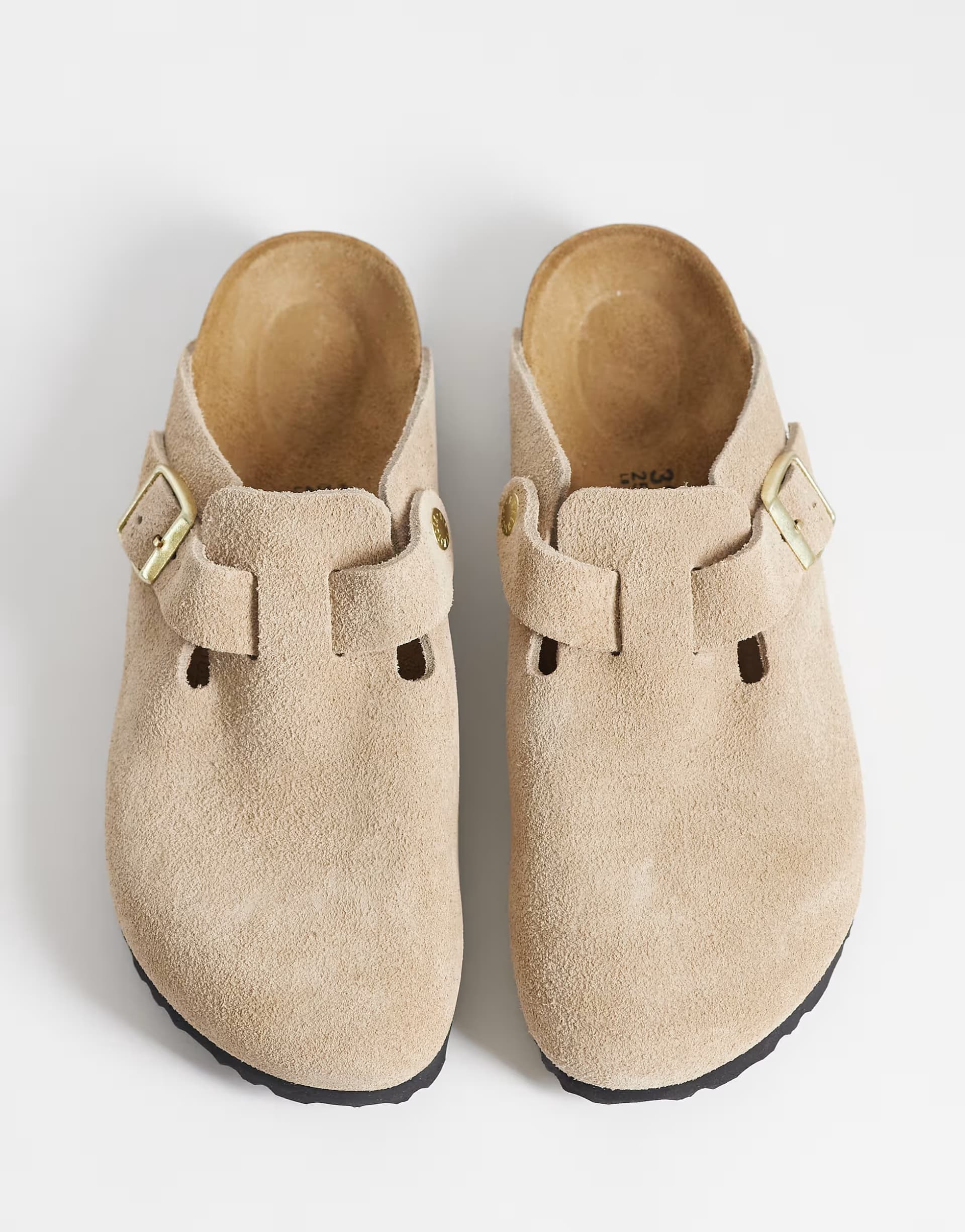 ASOS Birkenstock Boston narrow fit suede clogs in sandcastle