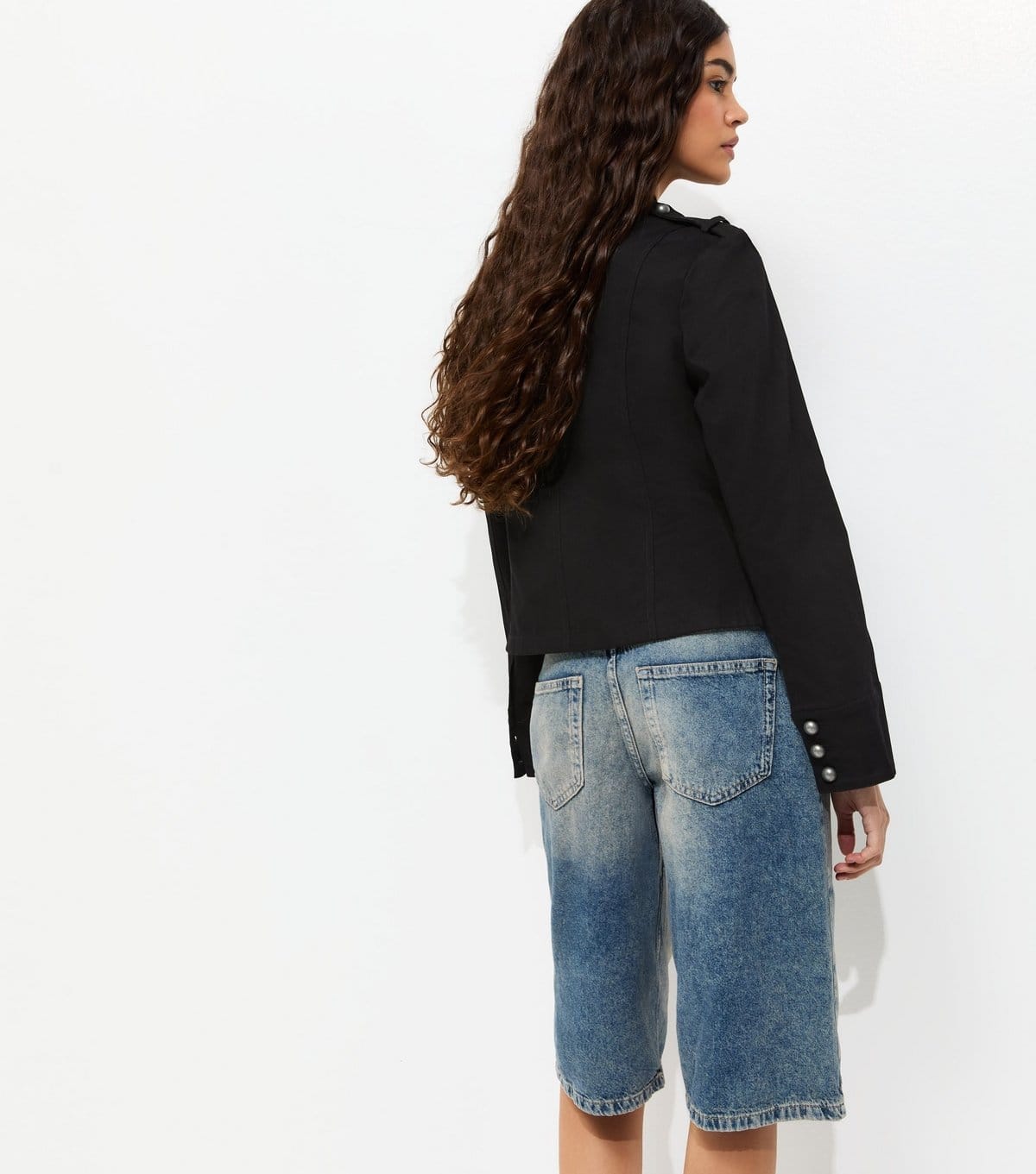 New Look Women's Black Cotton Drummer Style Jacket New Look - 4