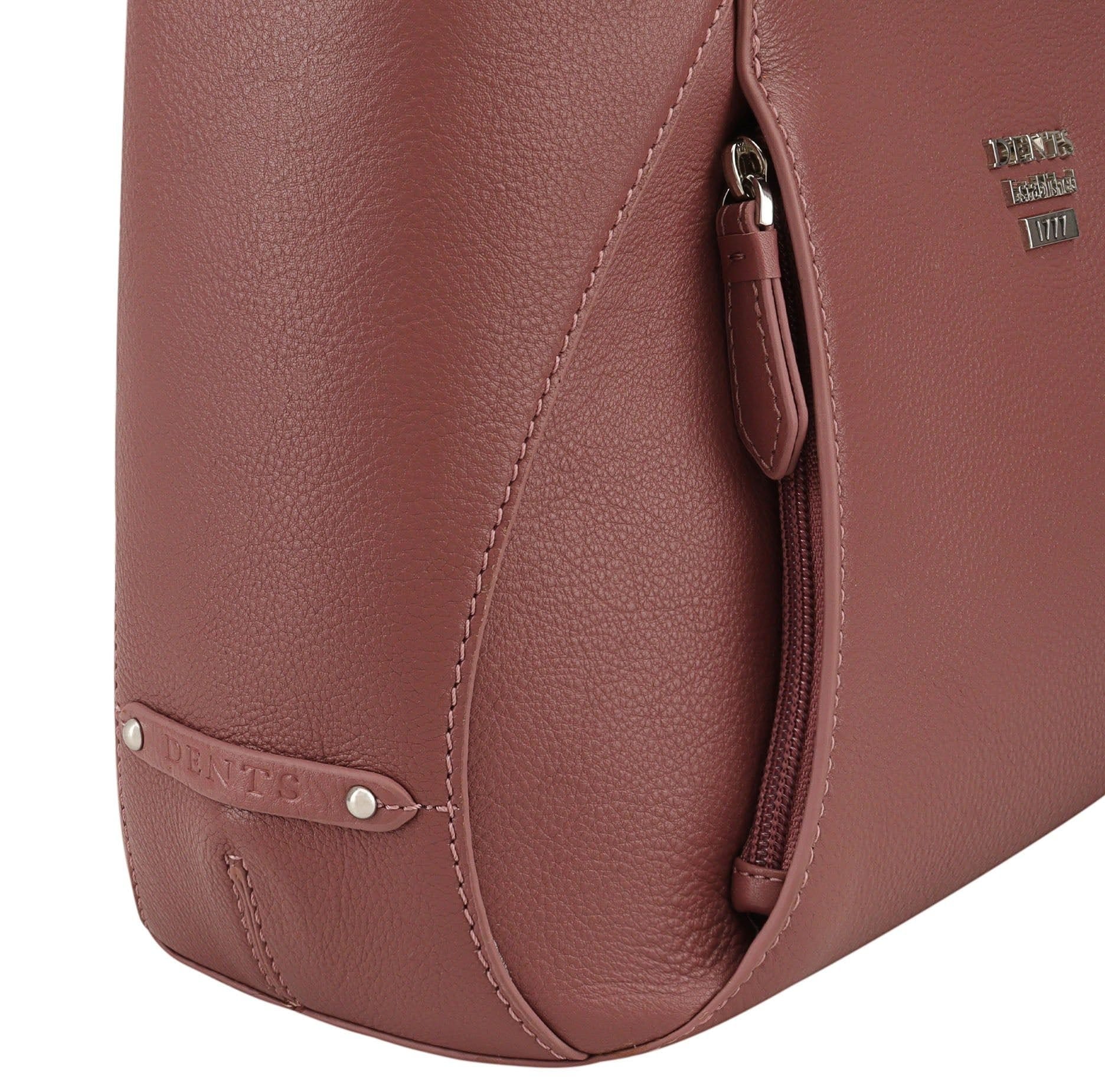 Dents Dents Women's Marlborough Leather Shoulder Bag in Pink - 4