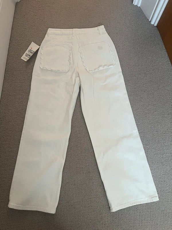 Never Fully Dressed White Denim Jeans Size 12