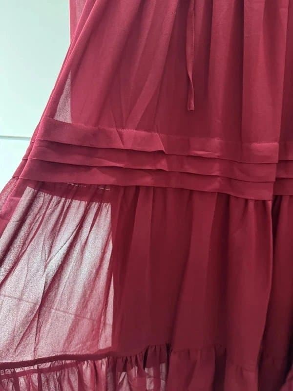 Rusttydustty New With Tags: Burgundy Boho Maxi/Midi Dress - Size 14