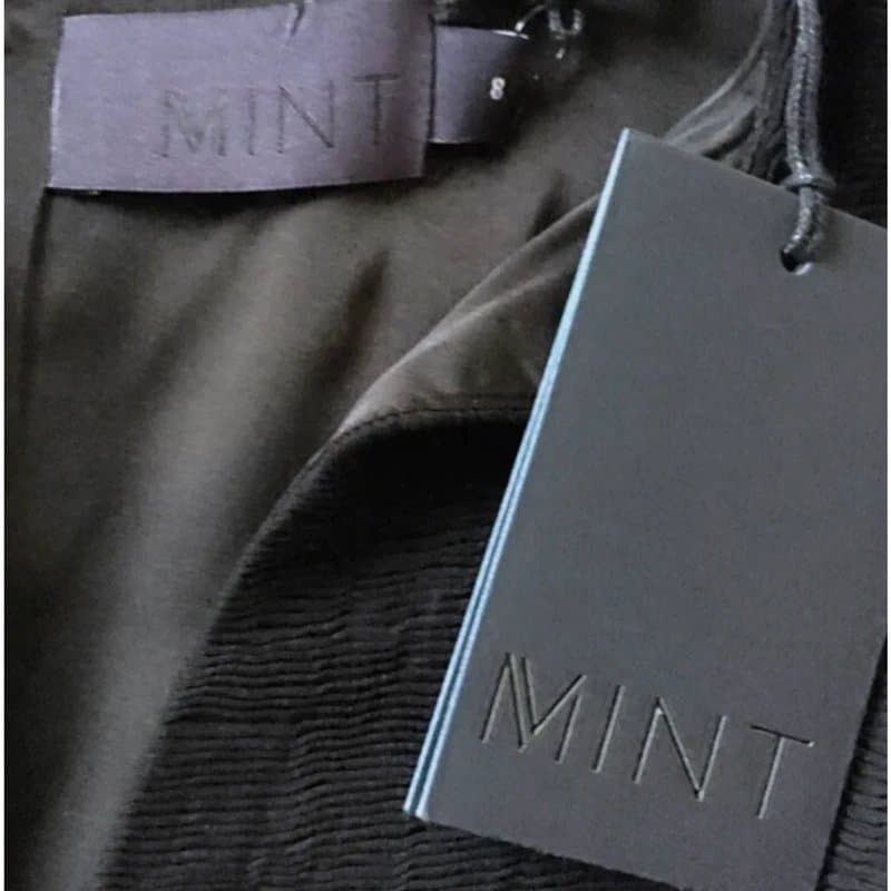 Mint Velvet Mint Velvet Black Plunge Neck Shift Midi Dress UK 8 NWT RRP £169