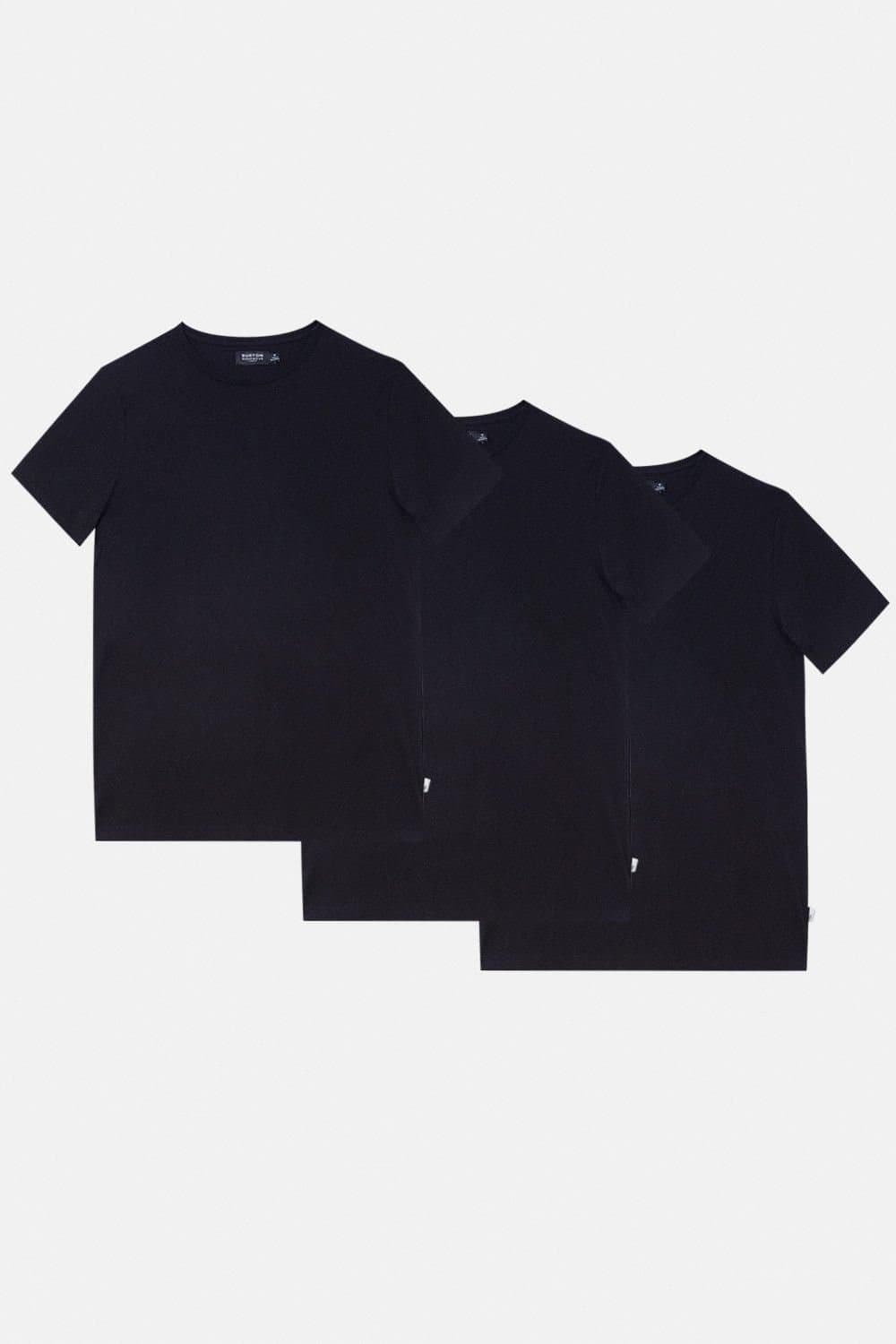Burton Burton Men's Navy 3 Pack Crew Neck T-Shirt