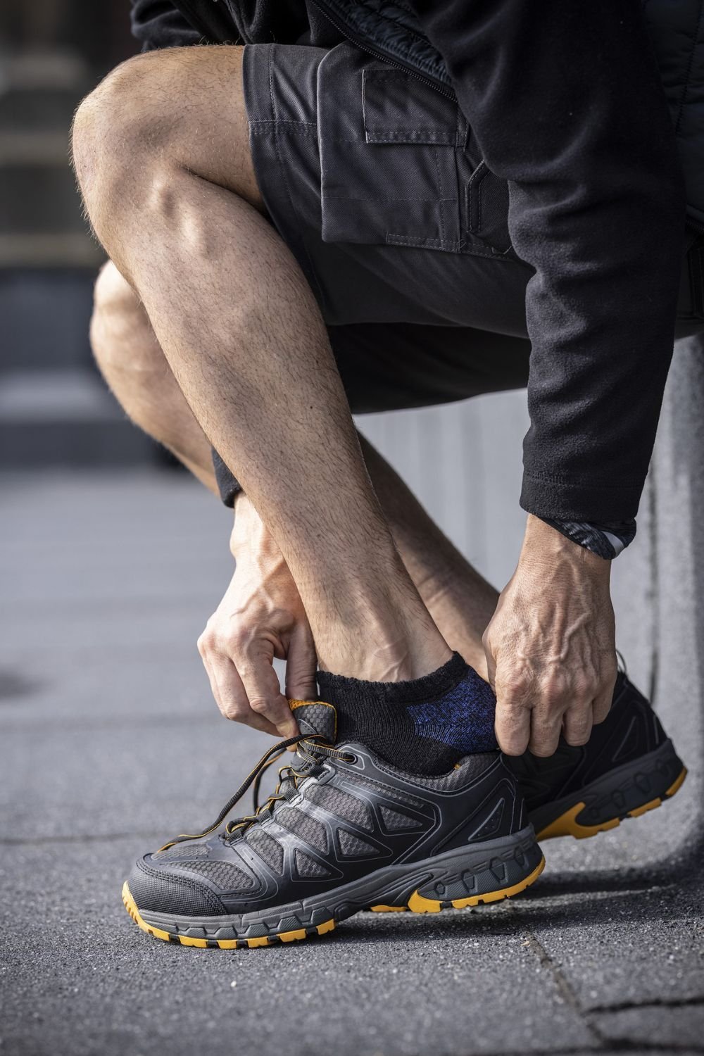 SOCKSHOP Blue Guard SOCKSHOP Blue Guard Men's 1 Pack Work Heavy Duty Ankle Socks with Reinforced Heel & Toe in Black - 3