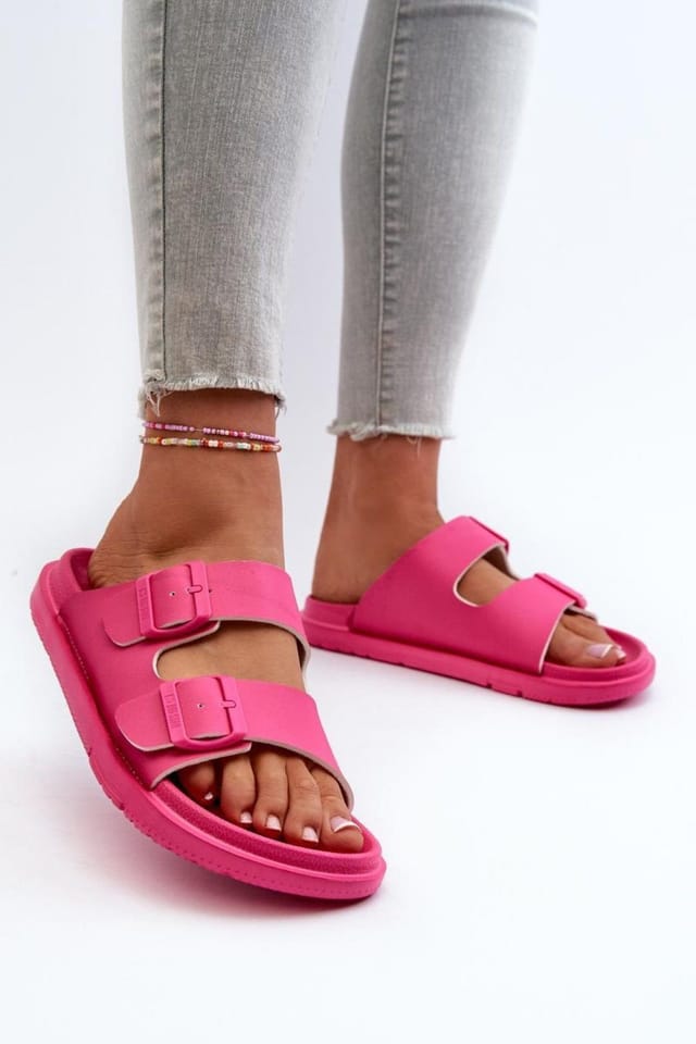 Love Lace Love Lace Women's Lightweight EVA Foam Adjustable Strap Flip Flops for Comfort in Pink - 3