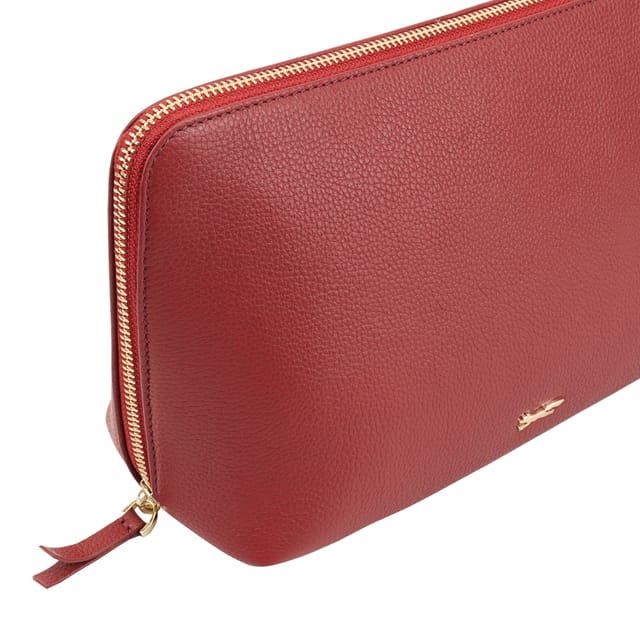 Paul Costelloe Paul Costelloe Women's Lahn Leather Pouch in Red - 3