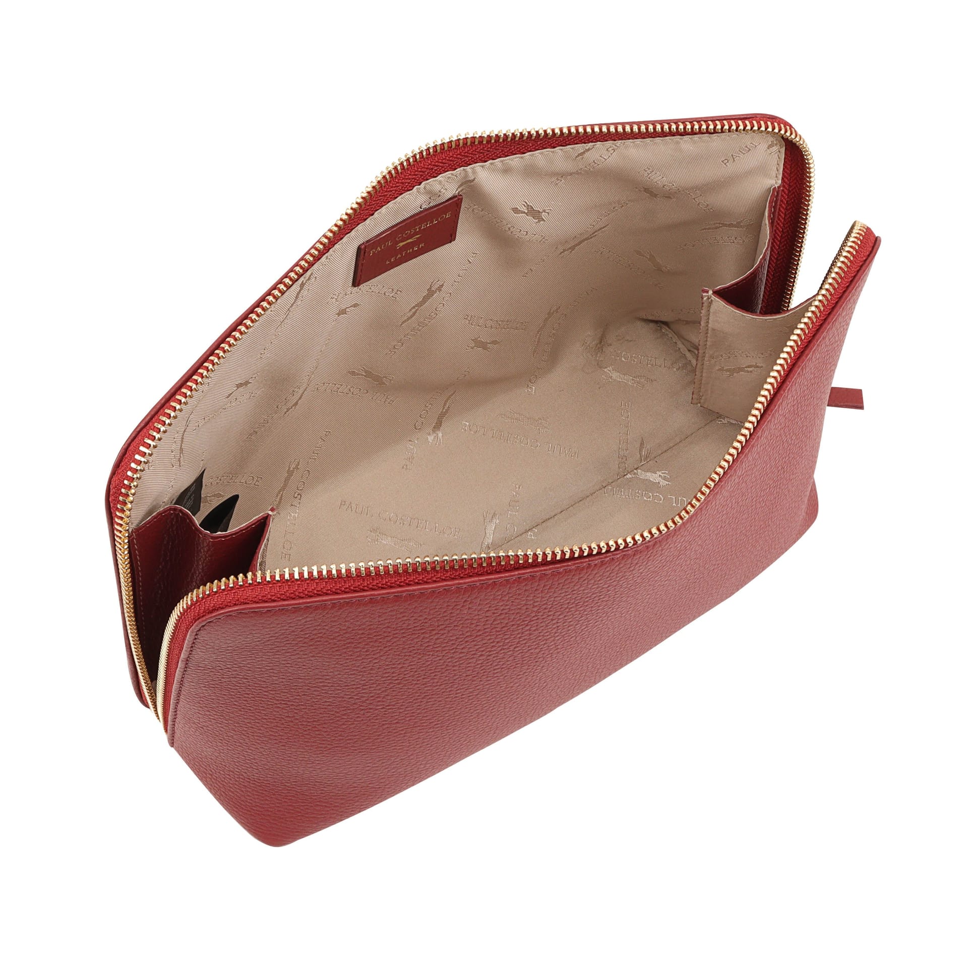 Paul Costelloe Paul Costelloe Women's Lahn Leather Pouch in Red - 4