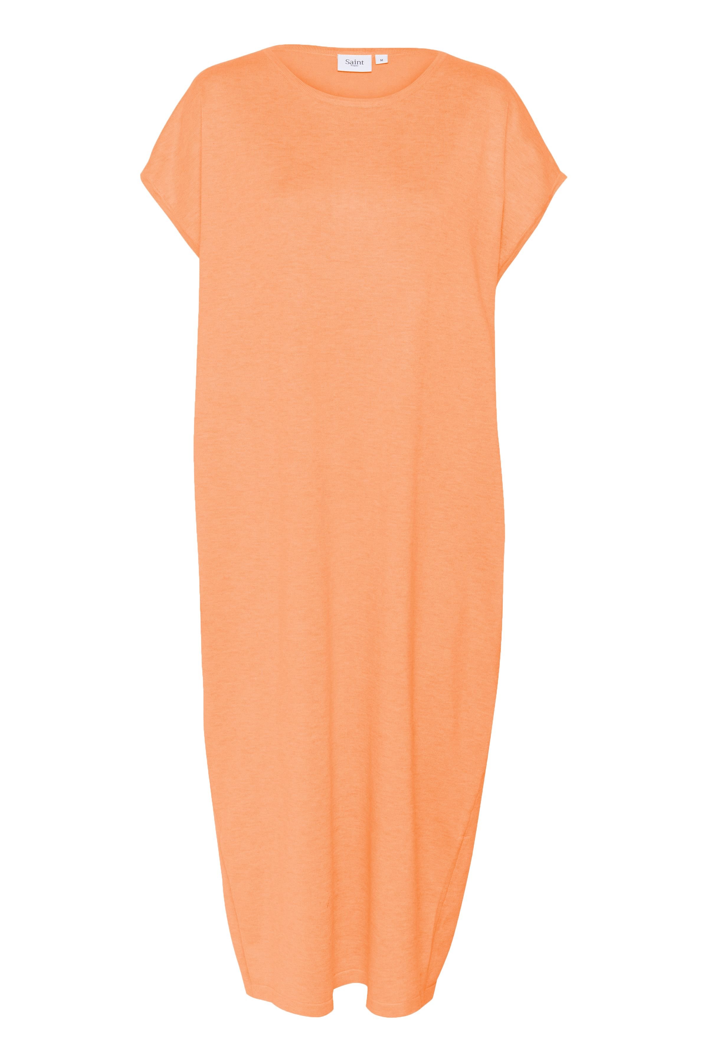 Saint Tropez Saint Tropez Women's MilaSZ Round Neck Short Sleeve Dress in Peach - 2
