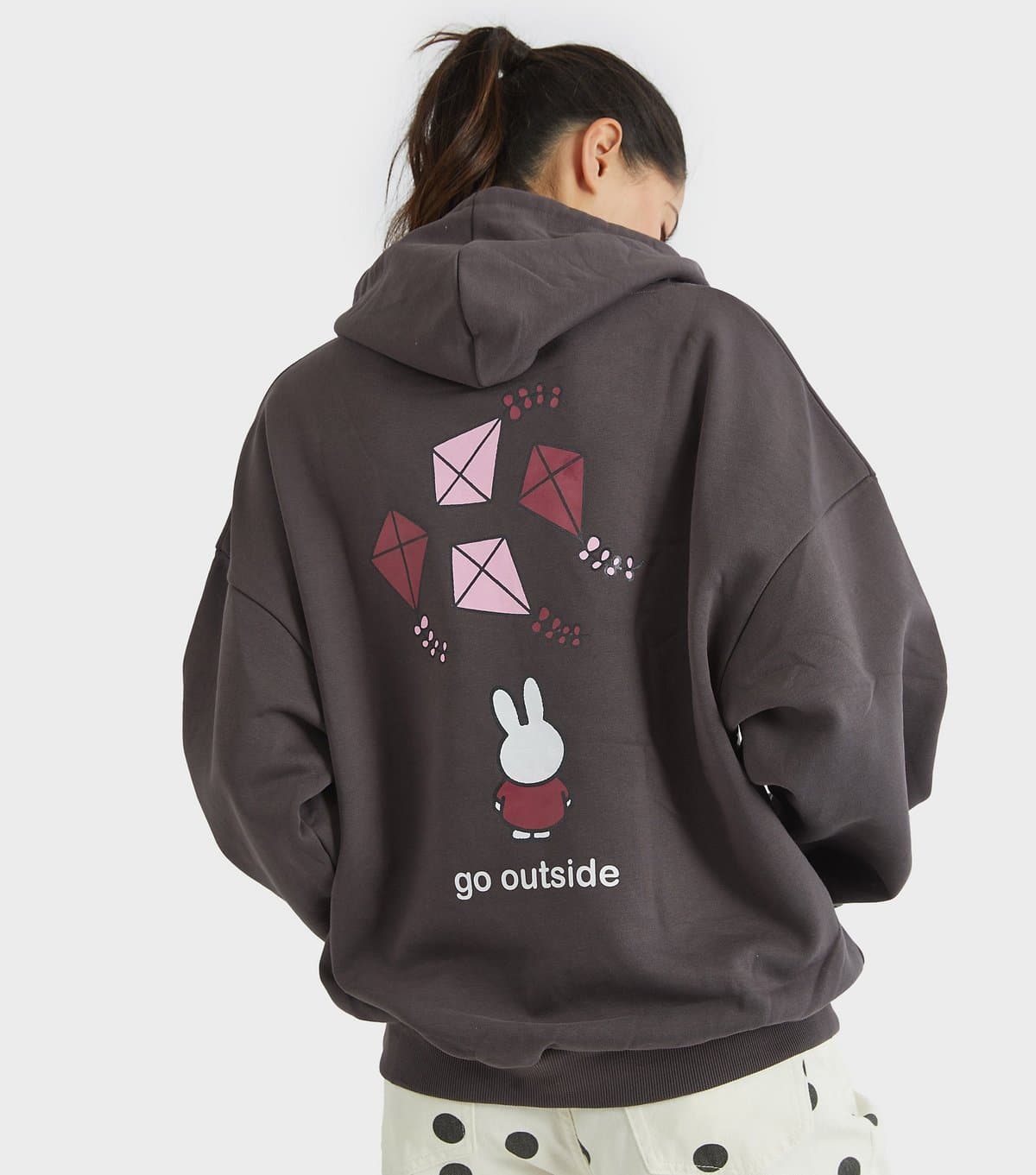 Skinnydip Women's Mid Grey Miffy Print Hoodie Skinnydip New Look