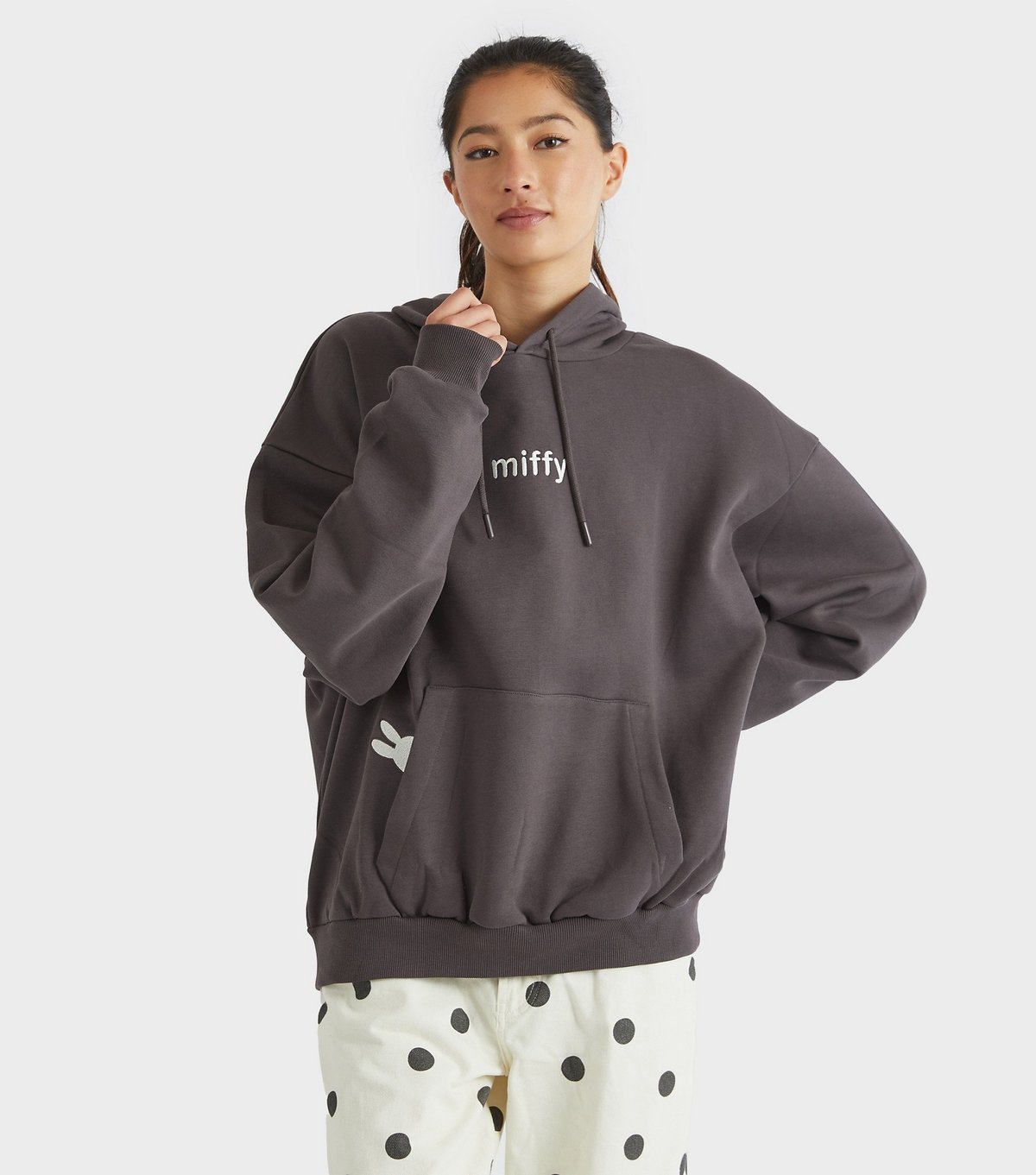 Skinnydip Women's Mid Grey Miffy Print Hoodie Skinnydip New Look - 2