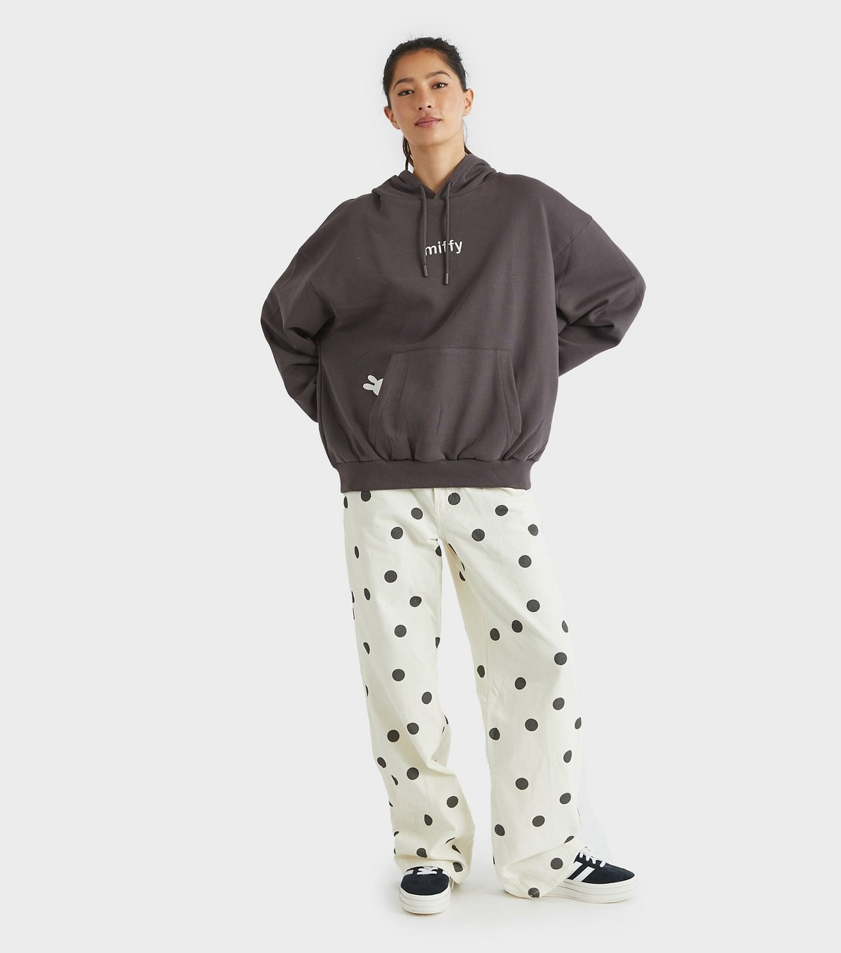 Skinnydip Women's Mid Grey Miffy Print Hoodie Skinnydip New Look - 4