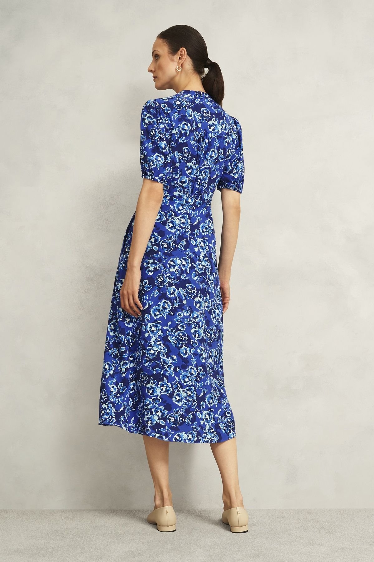 Hobbs London Hobbs London Women's Sidonie Floral Dress in Cobalt - 4