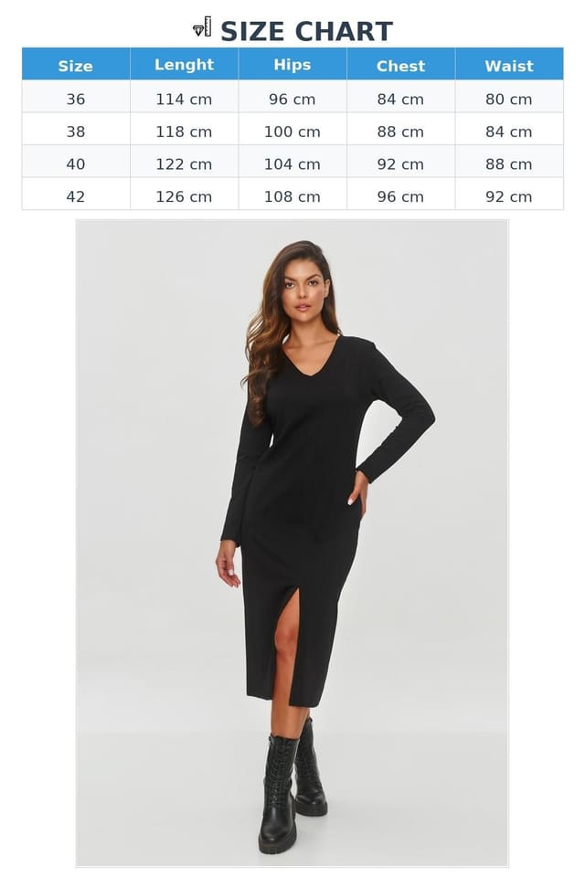 Love Lace Love Lace Women's V Neck Sweatshirt Dress Mid Calf in Black - 3