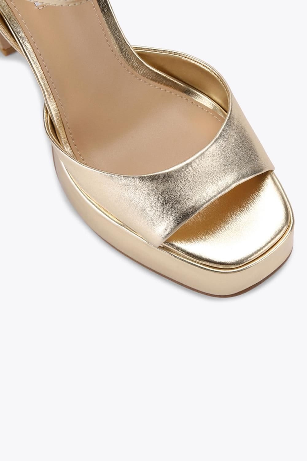 Steve Madden STEVE MADDEN Women's 'Miliana Gold' Leather Heels in Gold - 4