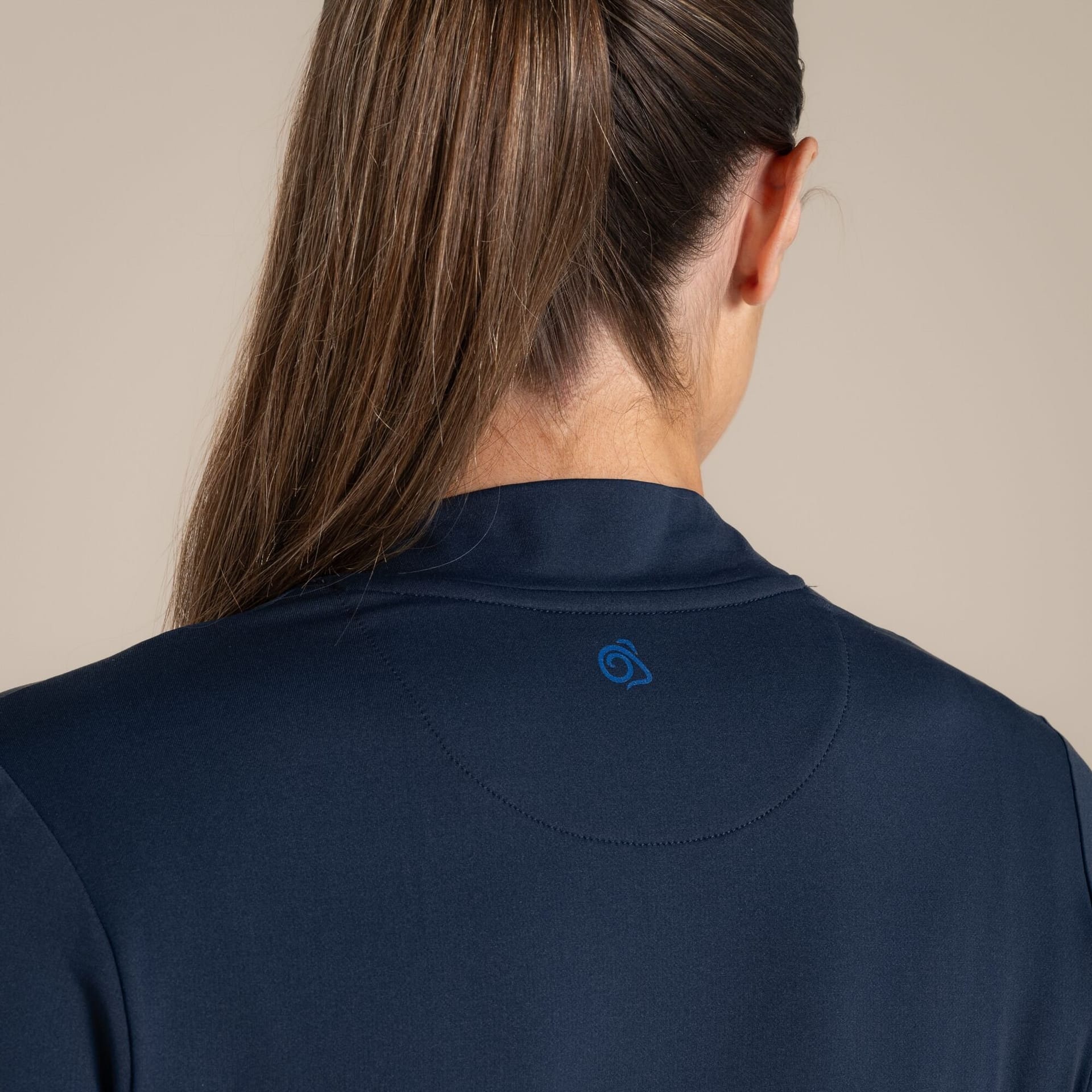 Craghoppers Craghoppers Women's NosiLife Insect-Repellent Long Sleeved Golf Mock Neck Top in Navy - 4