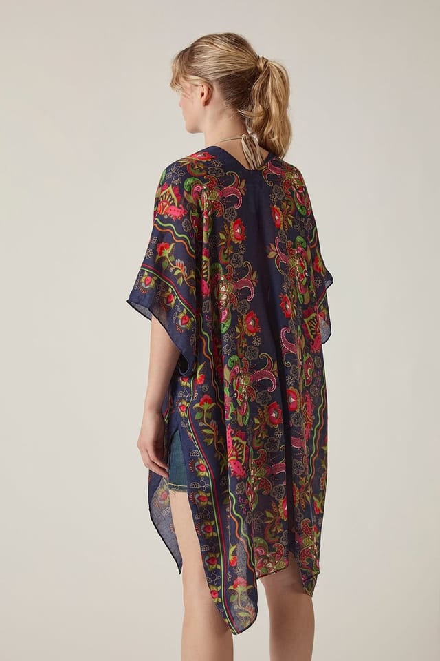James Lakeland James Lakeland Women's Navy Paisley Floral Kaftan - 2