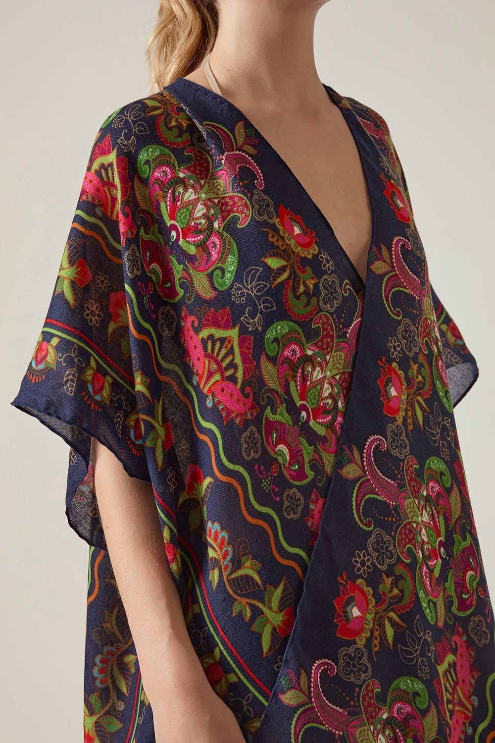James Lakeland James Lakeland Women's Navy Paisley Floral Kaftan - 4