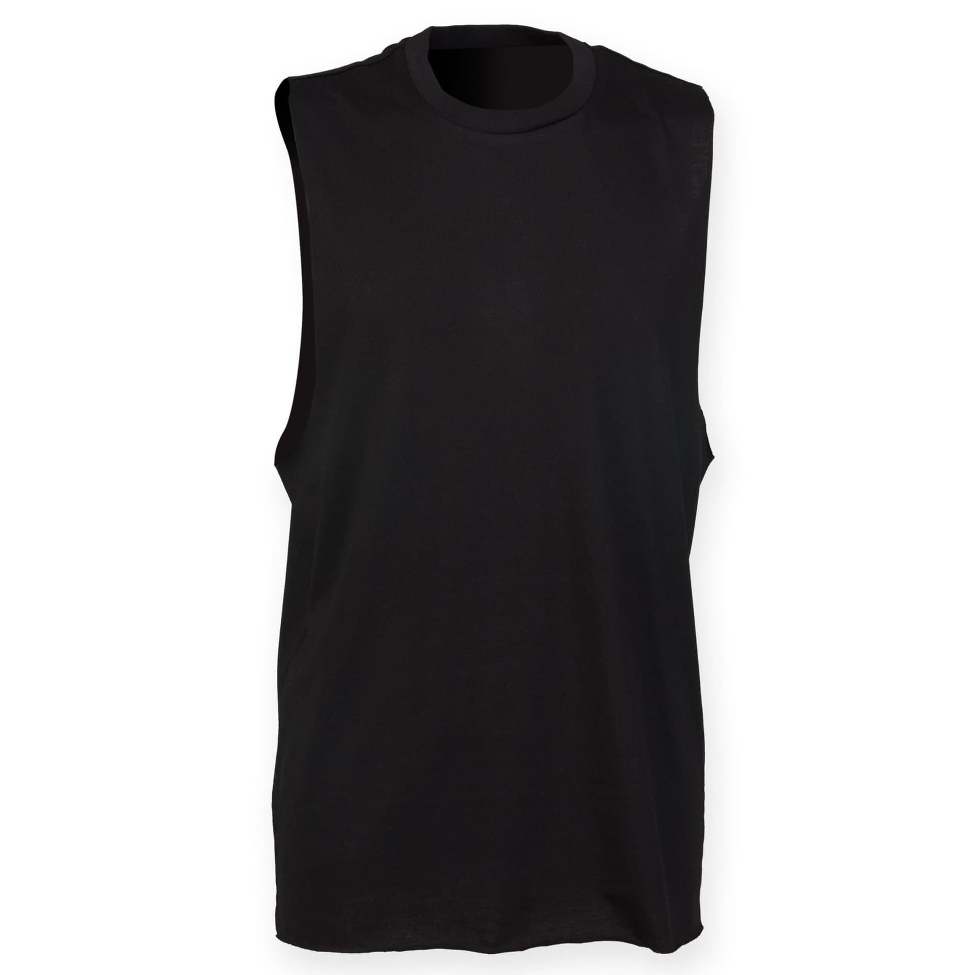 SF Men SF Men Men's High-Neck Slash Armhole Vest Top in Black