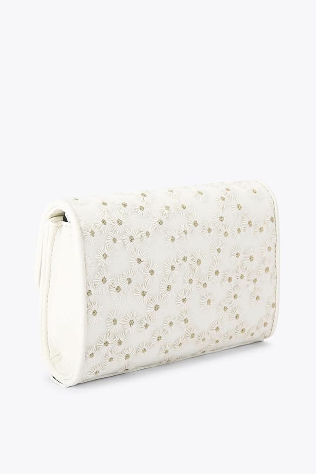 Carvela Carvela Women's 'Positano Daisy Clutch' Bag in Cream - 3