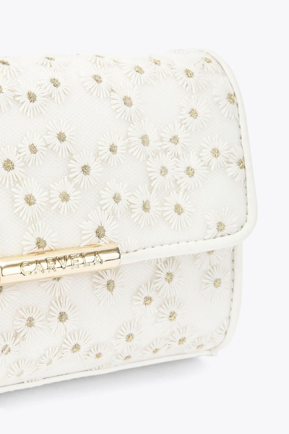 Carvela Carvela Women's 'Positano Daisy Clutch' Bag in Cream - 4
