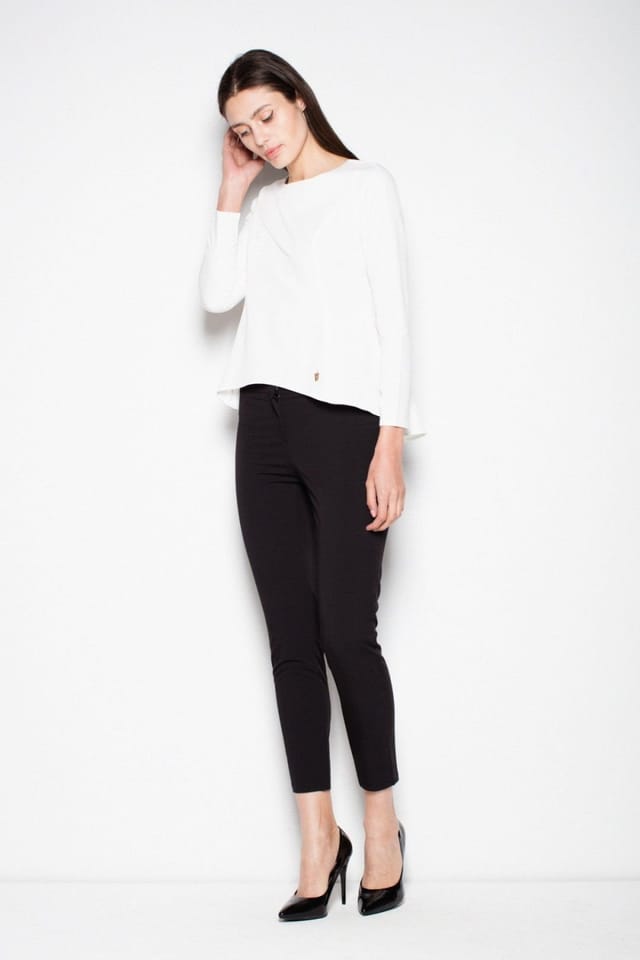 Love Lace Love Lace Women's Asymmetrical Draped Blouse in White - 2