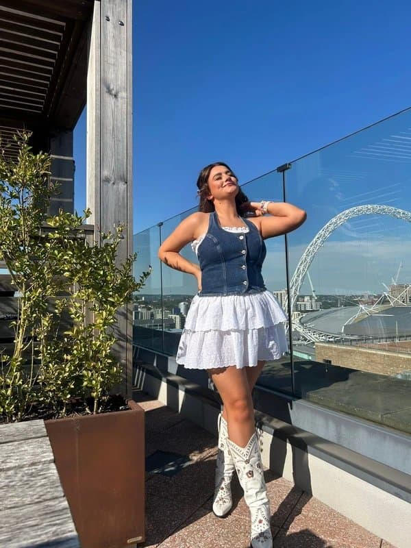 New Look New Look Denim Halter Neck Top