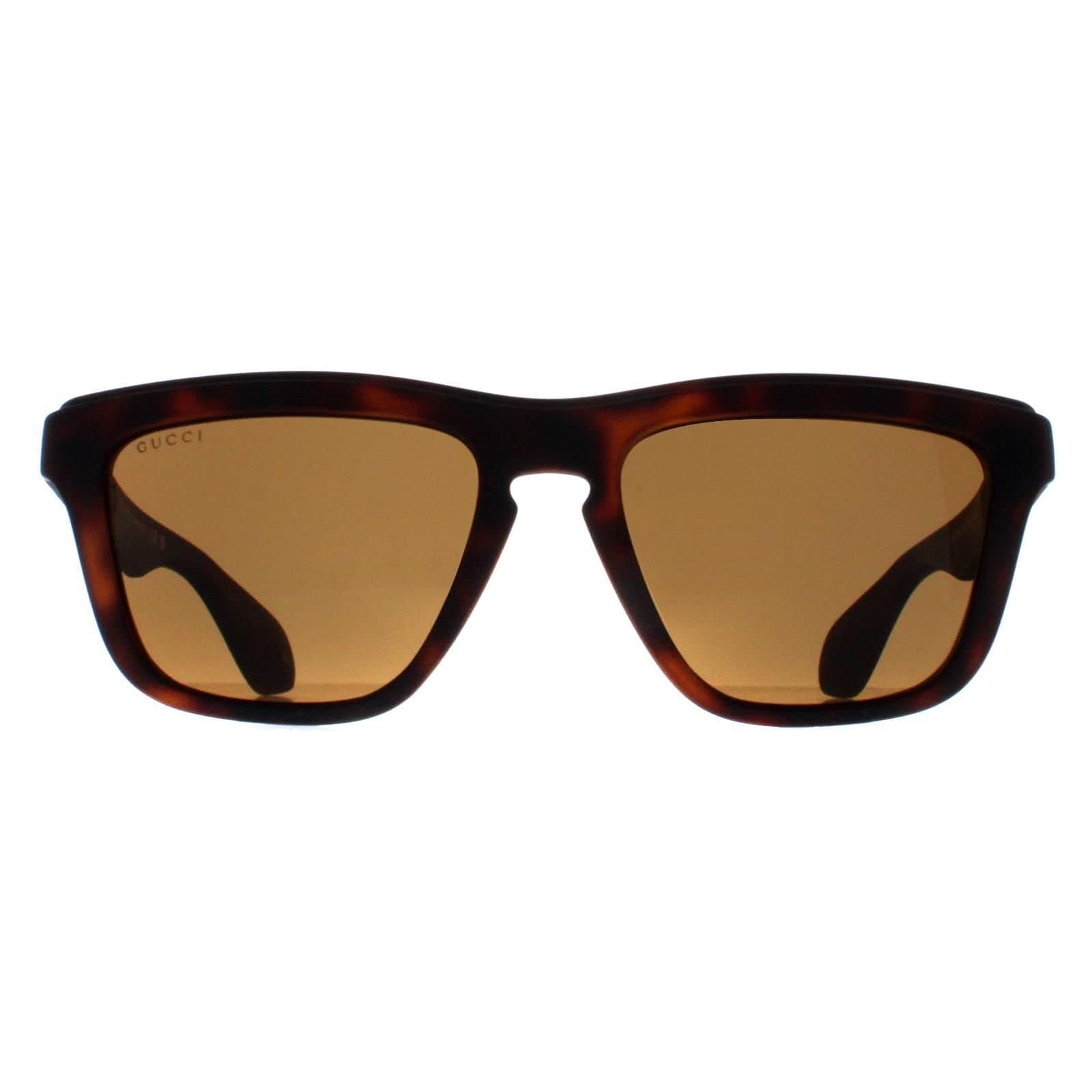 Gucci Gucci Men's Rectangle Havana Brown GG1571S
