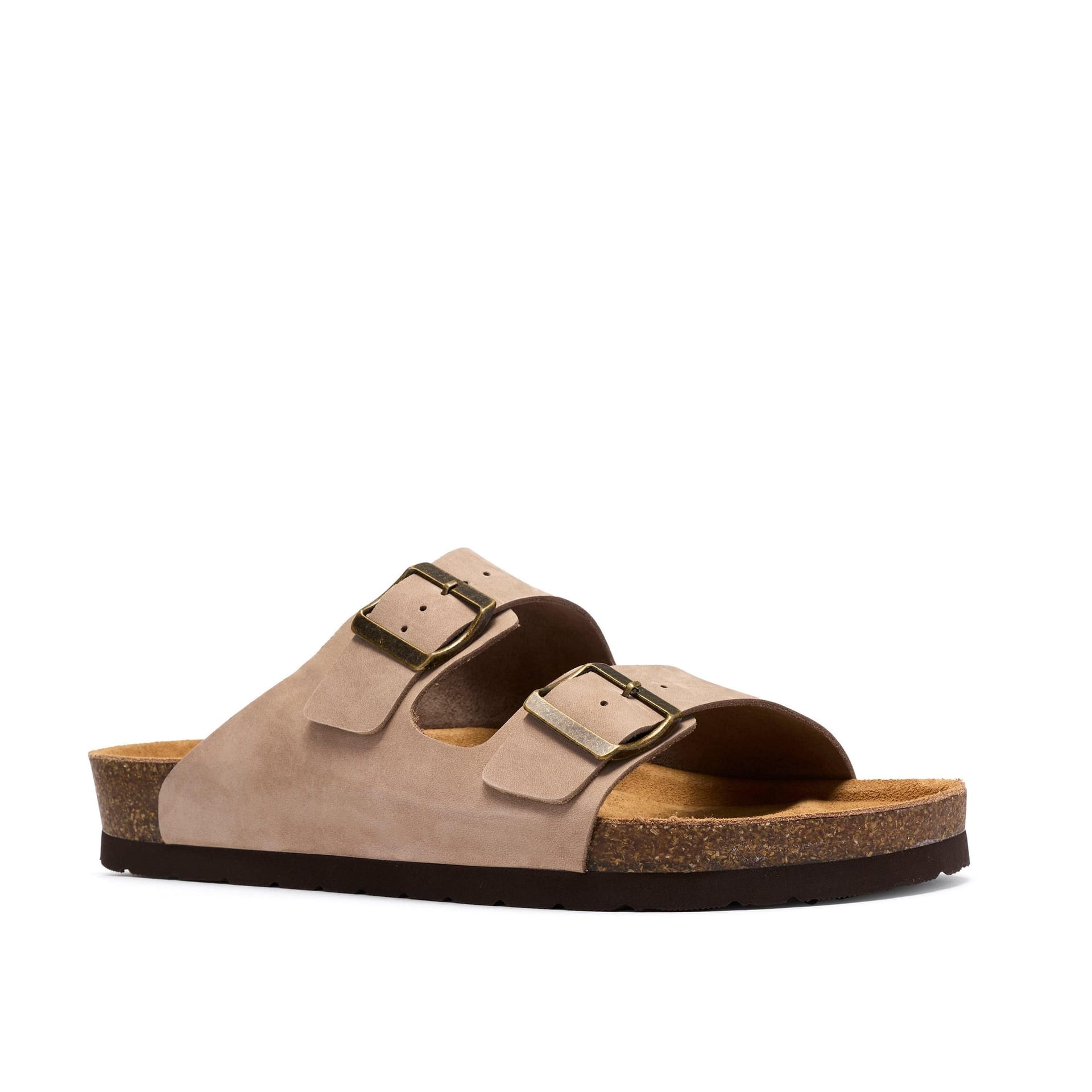 Clarks Clarks Men's Sidmouth Strap Khaki Nubuck Sliders in Green - 4