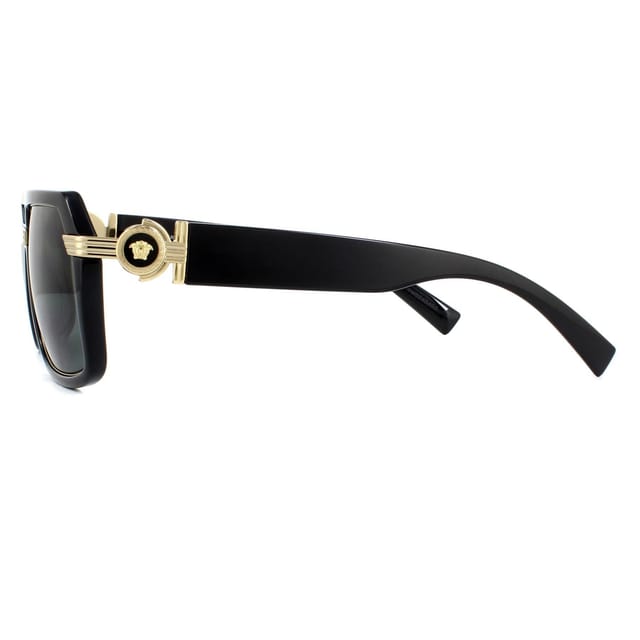 Versace Versace Men's Square Black Dark Grey Sunglasses - 3