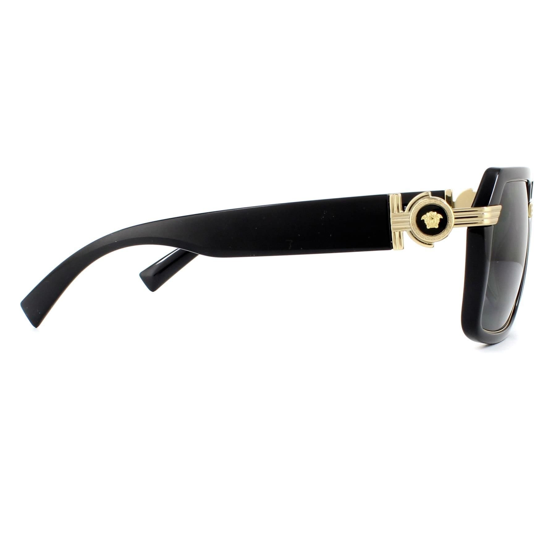 Versace Versace Men's Square Black Dark Grey Sunglasses - 4