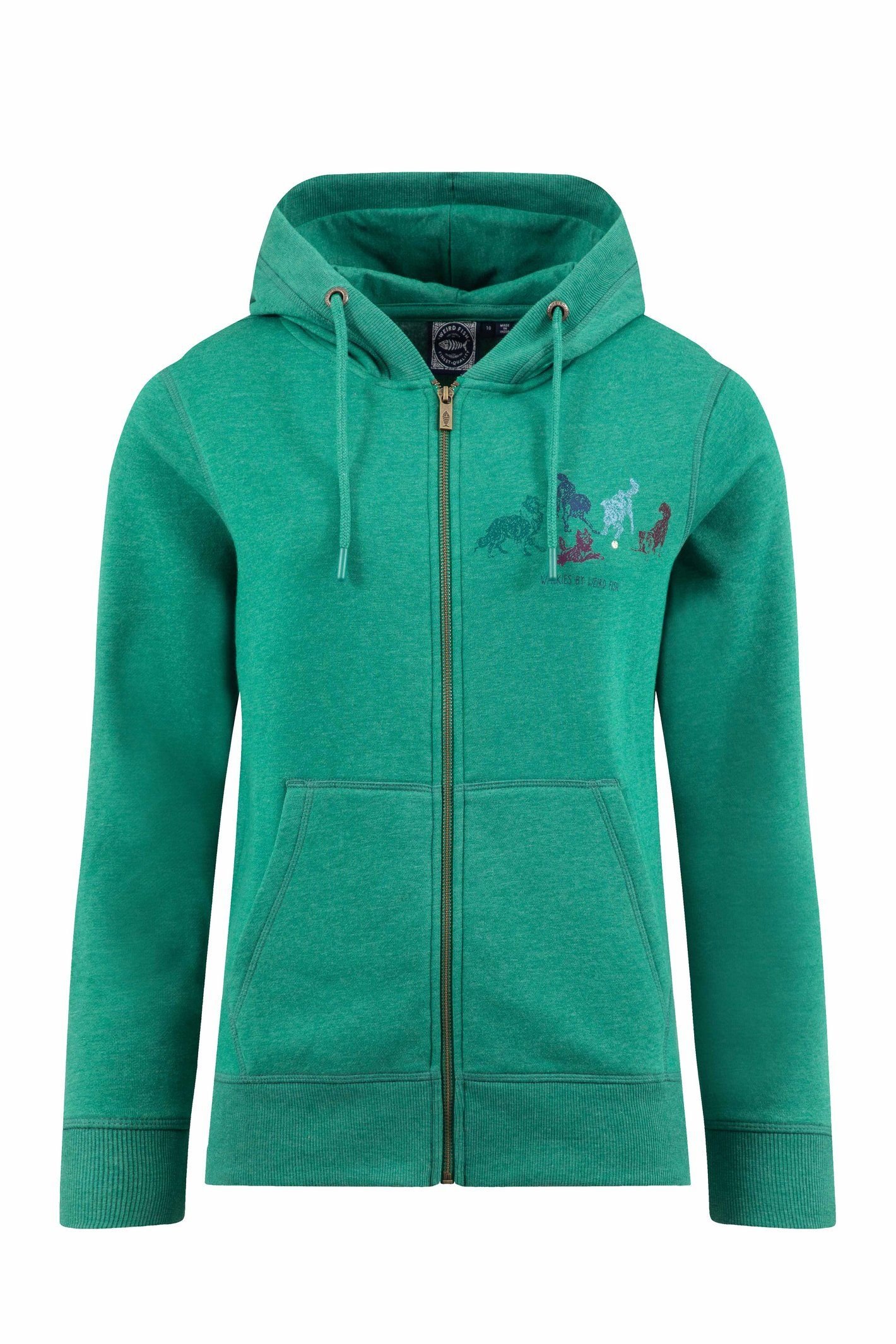 Weird Fish Weird Fish Women's Franchises Graphic Full Zip Hoodie in Green - 2