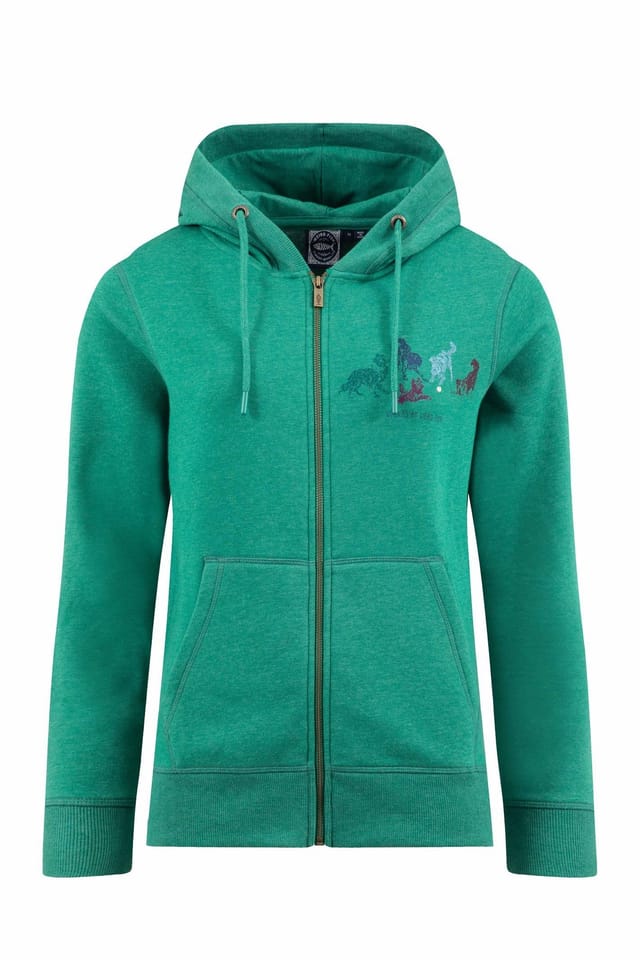 Weird Fish Weird Fish Women's Franchises Graphic Full Zip Hoodie in Green - 2