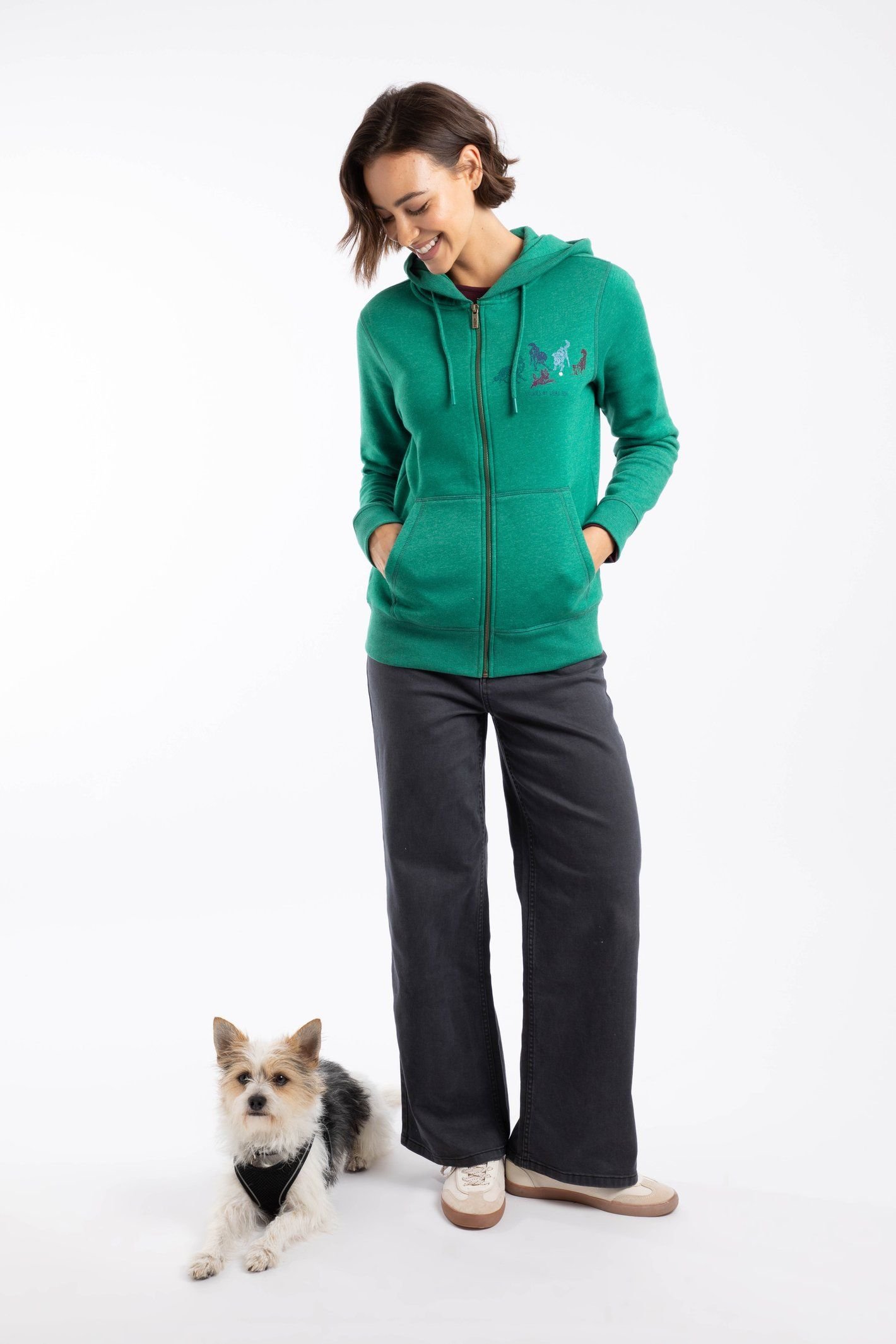 Weird Fish Weird Fish Women's Franchises Graphic Full Zip Hoodie in Green - 4