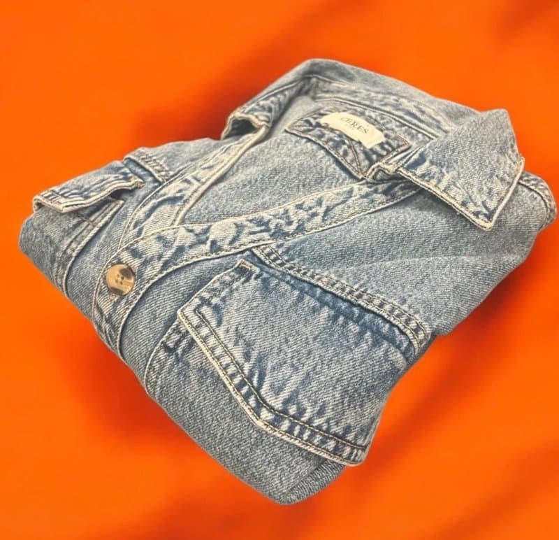 Ceres Ceres size small denim short sleeve dress with pockets heavy duty vintage summer