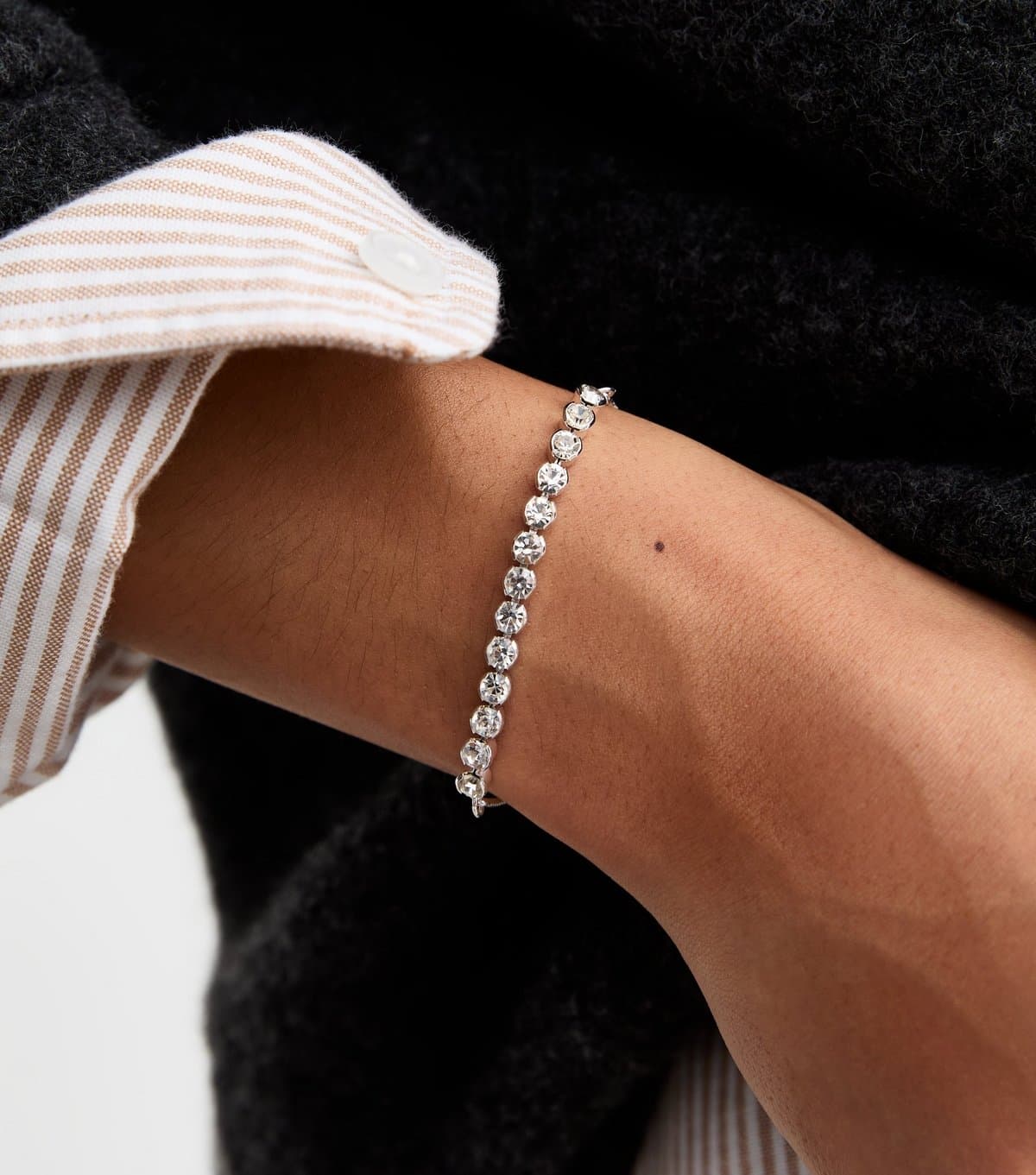 New Look New Look Silver Diamanté Bracelet