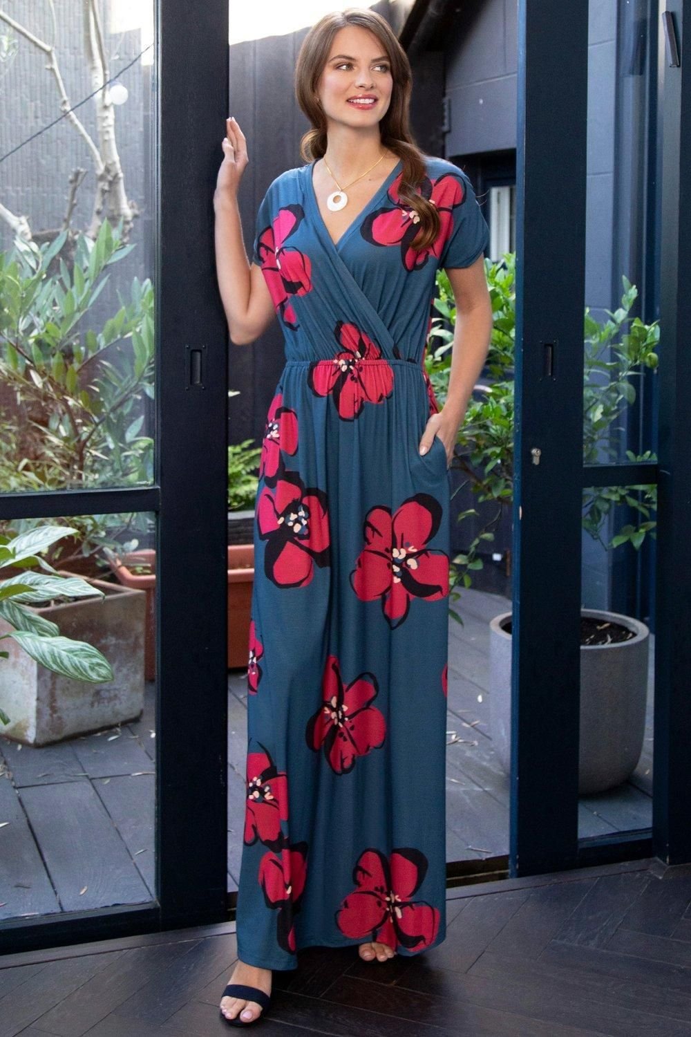 Hot Squash Hot Squash Women's Maxi Dress in Teal - 2